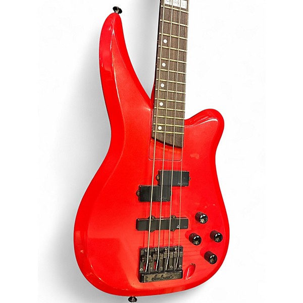 Vintage 1990s Charvel Fusion IV Fiesta Red Electric Bass Guitar