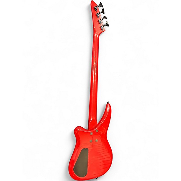 Vintage 1990s Charvel Fusion IV Fiesta Red Electric Bass Guitar