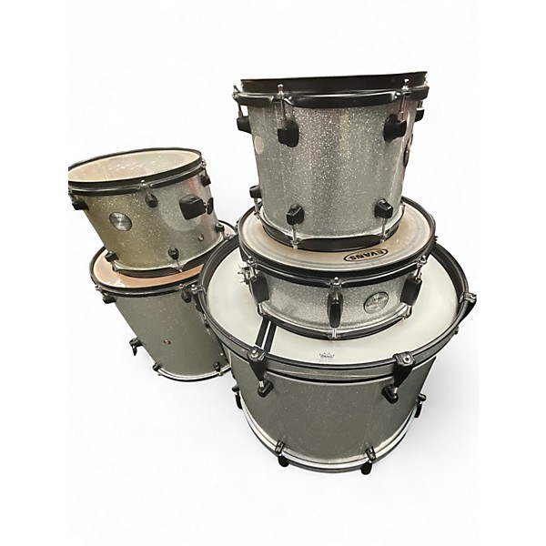 Used Mapex 5 Piece Voyager Metallic Silver Drum Kit