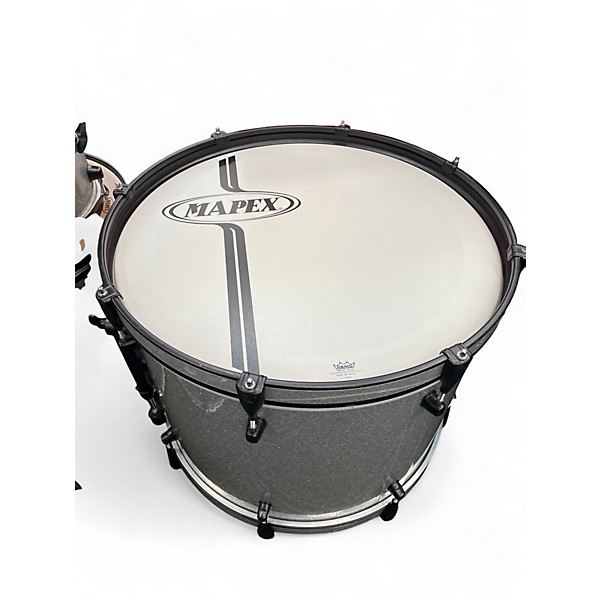 Used Mapex 5 Piece Voyager Metallic Silver Drum Kit