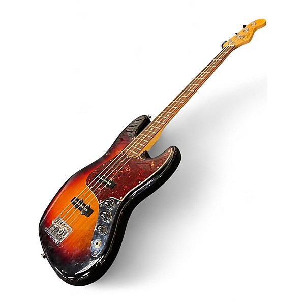 Used 2015 Fender American Standard Jazz Bass 3 Color Sunburst Electric Bass Guitar