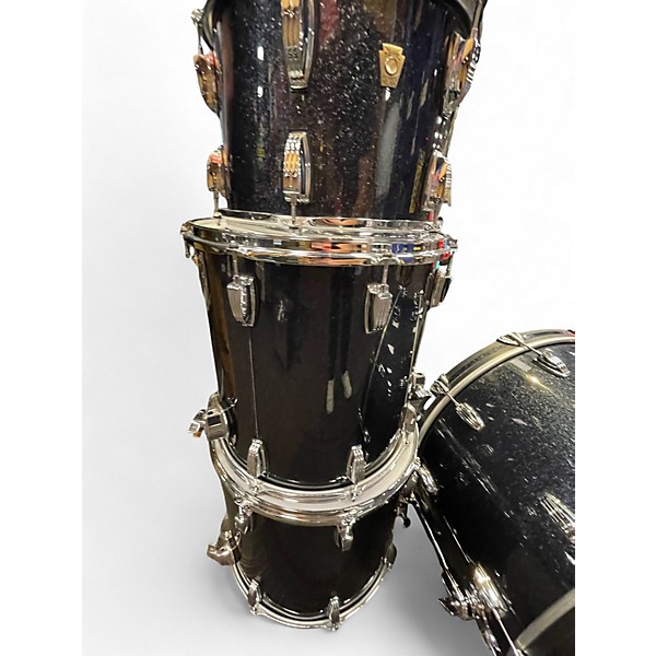 Used Ludwig 4 Piece Classic Maple Black Pearl Drum Kit