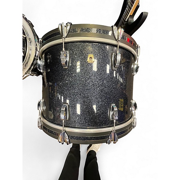 Used Ludwig 4 Piece Classic Maple Black Pearl Drum Kit
