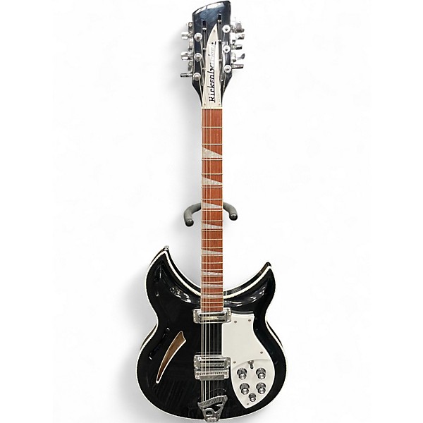 Used Rickenbacker 381/12V69 Black Hollow Body Electric Guitar