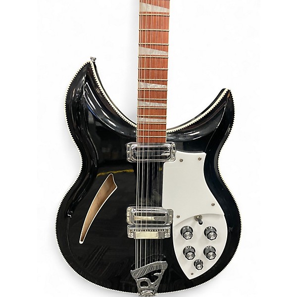 Used Rickenbacker 381/12V69 Black Hollow Body Electric Guitar