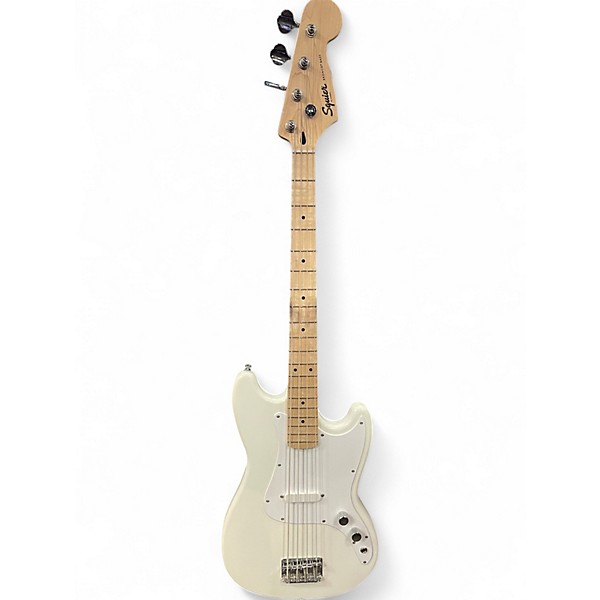 Used Squier BRONCO BASS Alpine White Electric Bass Guitar