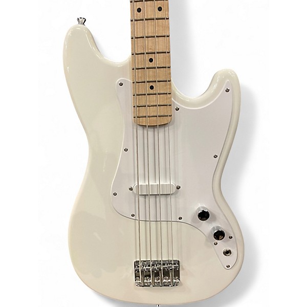 Used Squier BRONCO BASS Alpine White Electric Bass Guitar