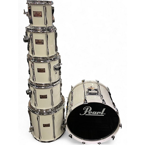 Used Pearl 6 Piece 1980s MLX Maple Shell Pearl White Drum Kit