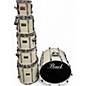 Used Pearl 6 Piece 1980s MLX Maple Shell Pearl White Drum Kit thumbnail