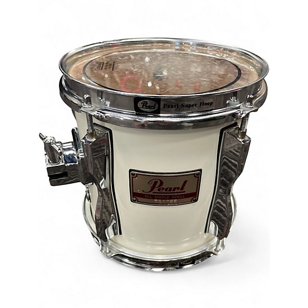 Used Pearl 6 Piece 1980s MLX Maple Shell Pearl White Drum Kit