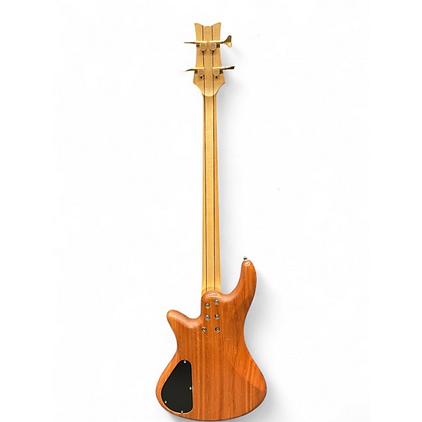 Used Schecter Guitar Research Stiletto Custom 4 String Natural Electric Bass Guitar