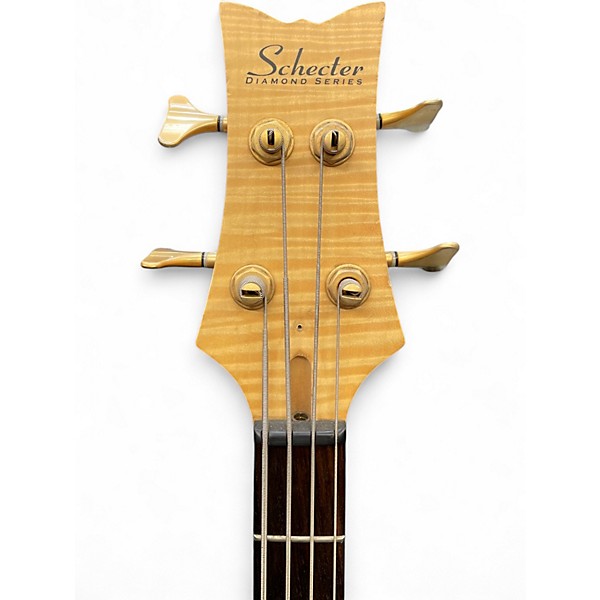 Used Schecter Guitar Research Stiletto Custom 4 String Natural Electric Bass Guitar