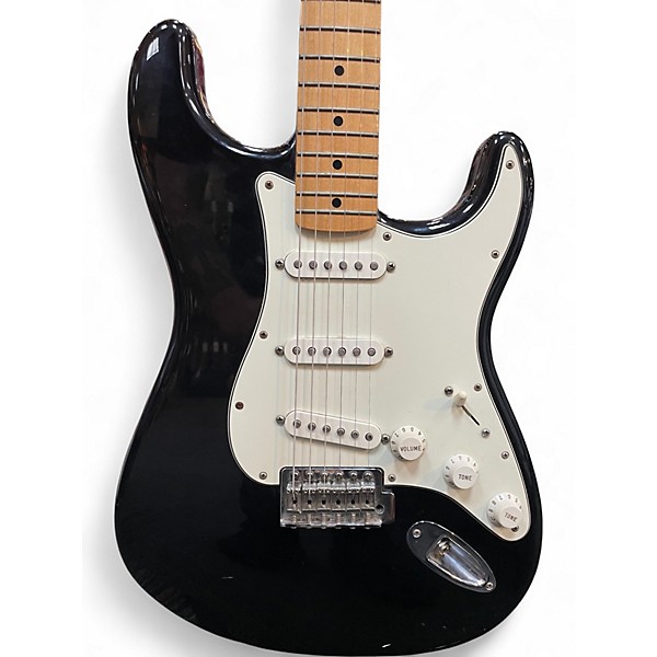Used Fender Standard Stratocaster Black Solid Body Electric Guitar