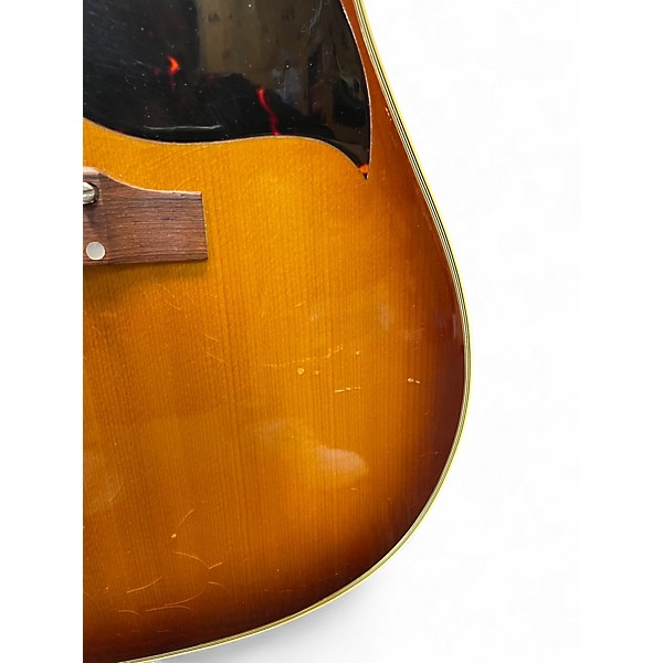 Vintage 1965 Gibson Southern Jumbo 2 Color Sunburst Acoustic Electric Guitar