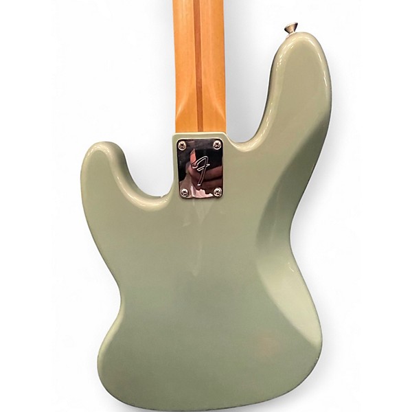 Used Fender Player Jazz Bass Sage Green Metallic Electric Bass Guitar