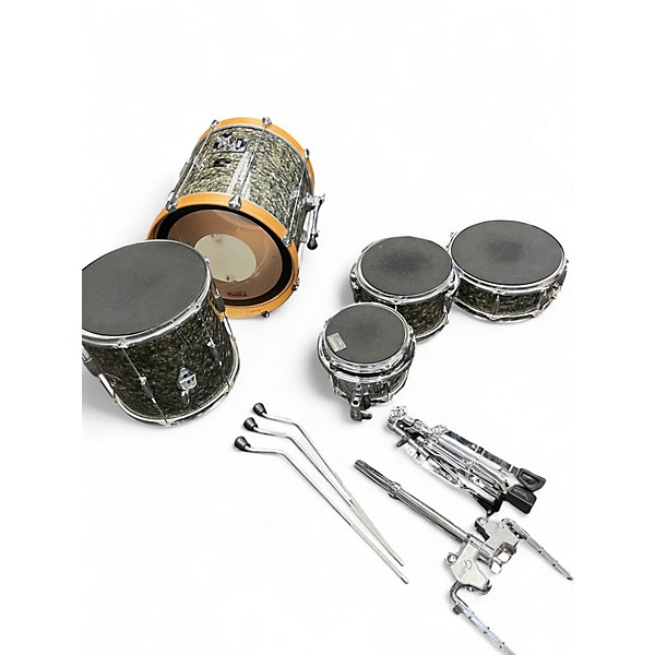 Vintage 2001 Grestch 5 Piece CATALINA ELITE Black Pearl Drum Kit