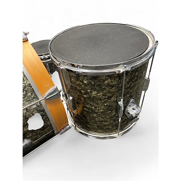 Vintage 2001 Grestch 5 Piece CATALINA ELITE Black Pearl Drum Kit