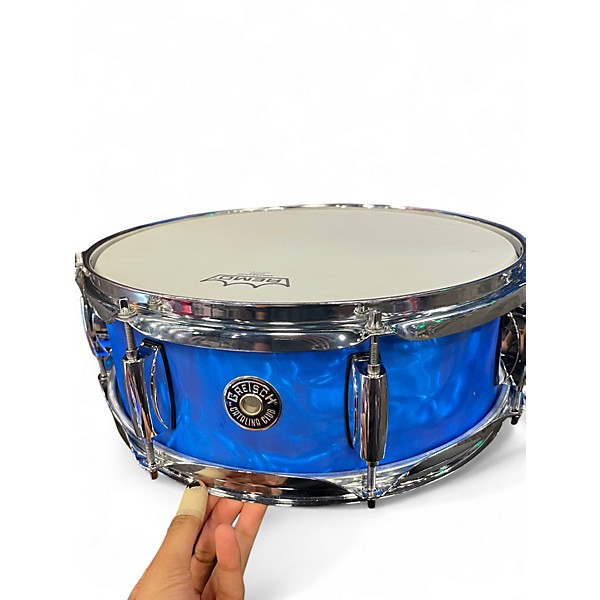 Used Gretsch Drums 4 Piece Catalina Club Series Blue Ghost Flames Drum Kit