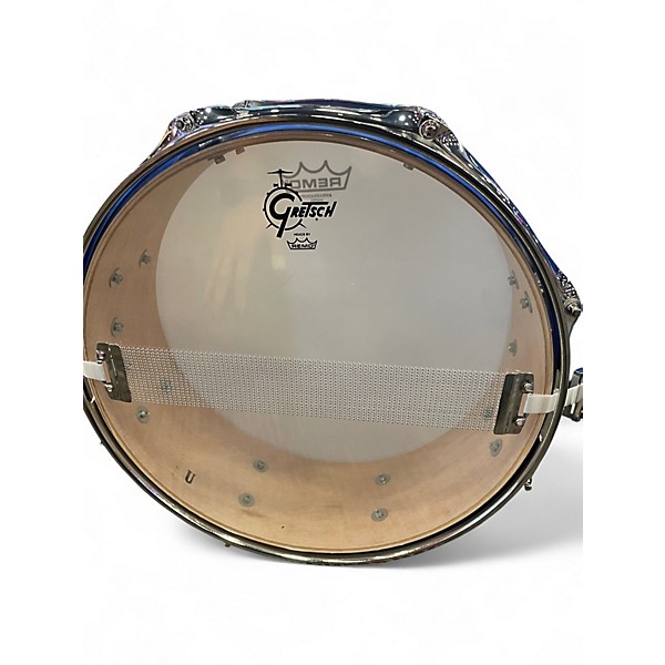 Used Gretsch Drums 4 Piece Catalina Club Series Blue Ghost Flames Drum Kit