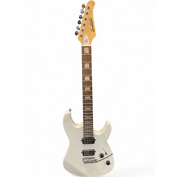 Used Sawtooth stm24 Classic White Solid Body Electric Guitar