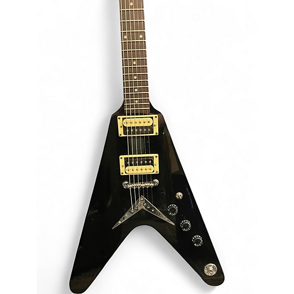 Used Dean V STEALTH Black Solid Body Electric Guitar