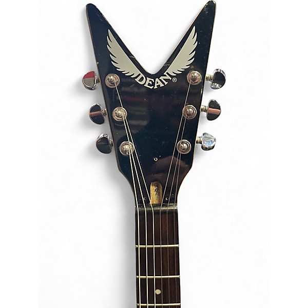 Used Dean V STEALTH Black Solid Body Electric Guitar