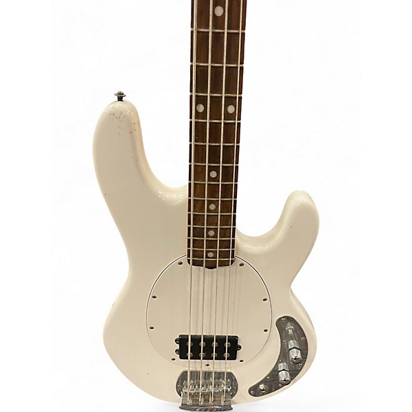 Used Sterling by Music Man Sub 4 White Electric Bass Guitar