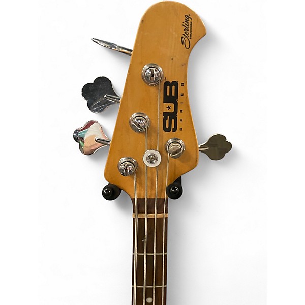 Used Sterling by Music Man Sub 4 White Electric Bass Guitar