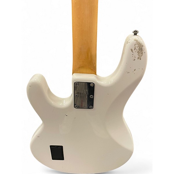 Used Sterling by Music Man Sub 4 White Electric Bass Guitar