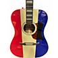 Used Fender BUCK OWENS KINGMAN Red White and Blue Acoustic Guitar