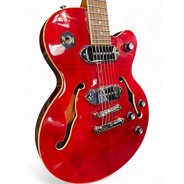 Used Epiphone Wildkat Studio WR Trans Red Hollow Body Electric Guitar