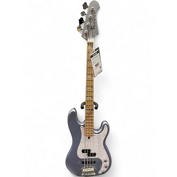 Used Lakland 44-02 Skyline Series Silver Sparkle Electric Bass Guitar
