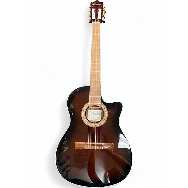 Used Ibanez GA35TCE Sunburst Classical Acoustic Electric Guitar