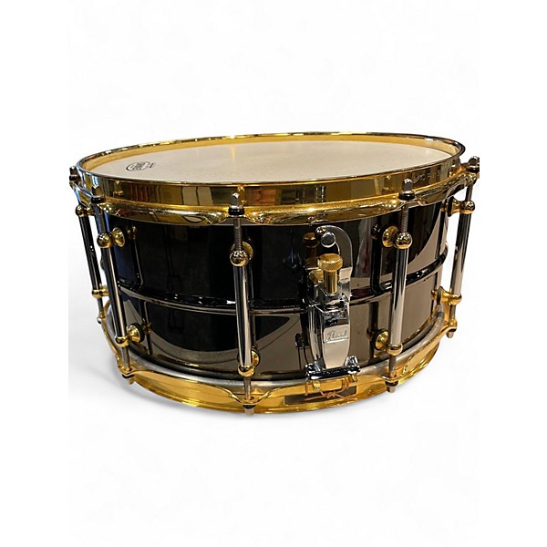 Used Pearl 14in STEPHEN FERRONE Black and Gold Drum