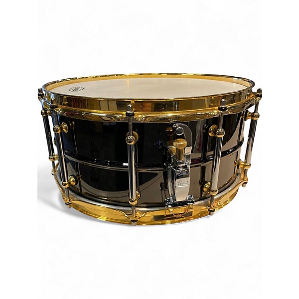 Used Pearl 14in STEPHEN FERRONE Black and Gold Drum