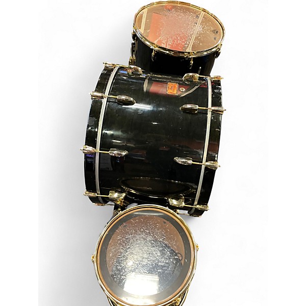 Used Pearl 3 Piece MASTERS CUSTOM MAPLE MMX Black and Gold Drum Kit