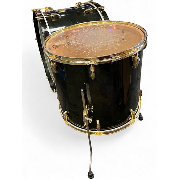 Used Pearl 3 Piece MASTERS CUSTOM MAPLE MMX Black and Gold Drum Kit