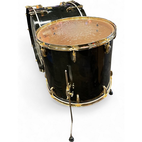 Used Pearl 3 Piece MASTERS CUSTOM MAPLE MMX Black and Gold Drum Kit