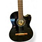 Used Greg Bennett Design by Samick C1CE Black Classical Acoustic Electric Guitar
