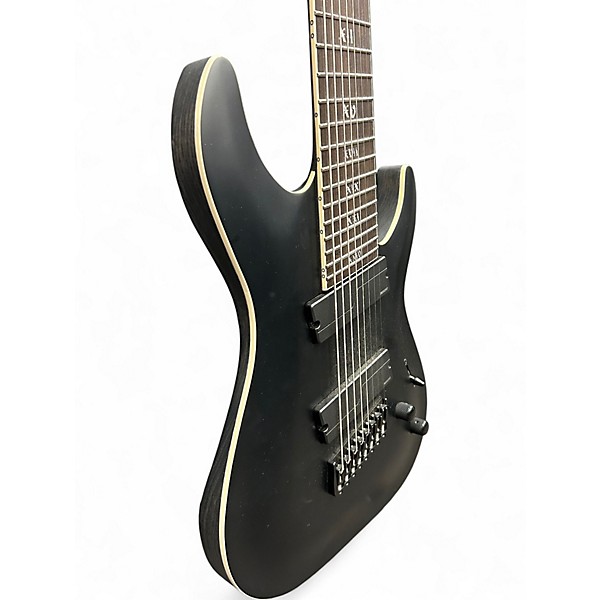 Used Schecter Guitar Research C8 SLS Evil Twin Satin Black Solid Body Electric Guitar