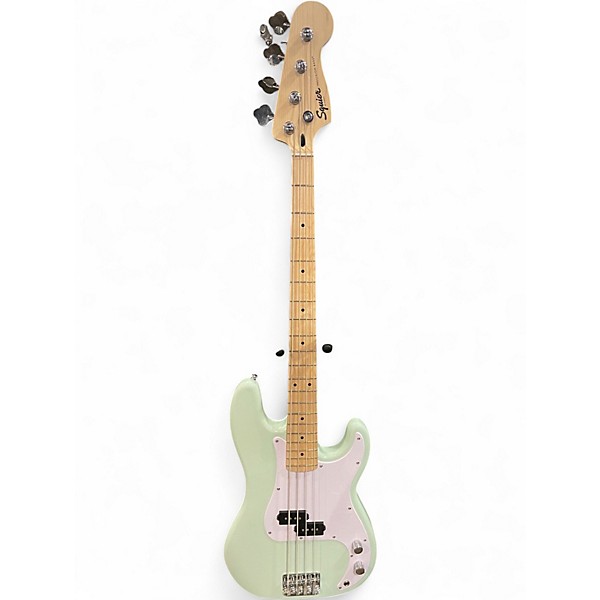 Used Squier sonic precision bass Surf Green Electric Bass Guitar