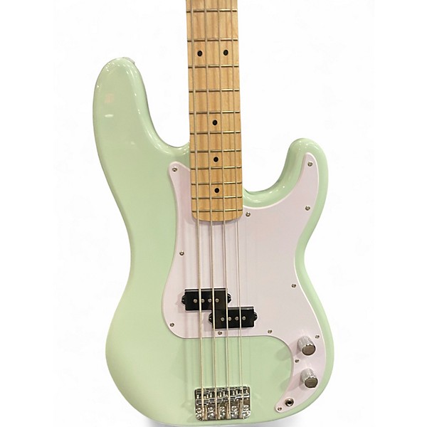 Used Squier sonic precision bass Surf Green Electric Bass Guitar