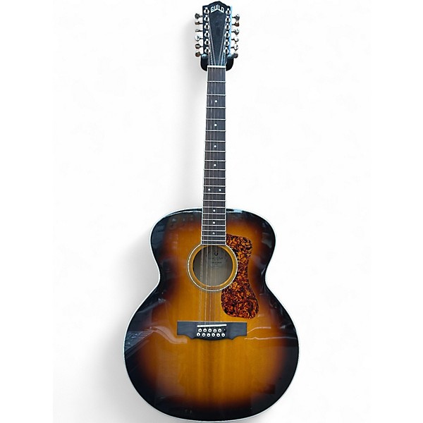 Used Guild F2512E Deluxe Tobacco Burst 12 String Acoustic Electric Guitar
