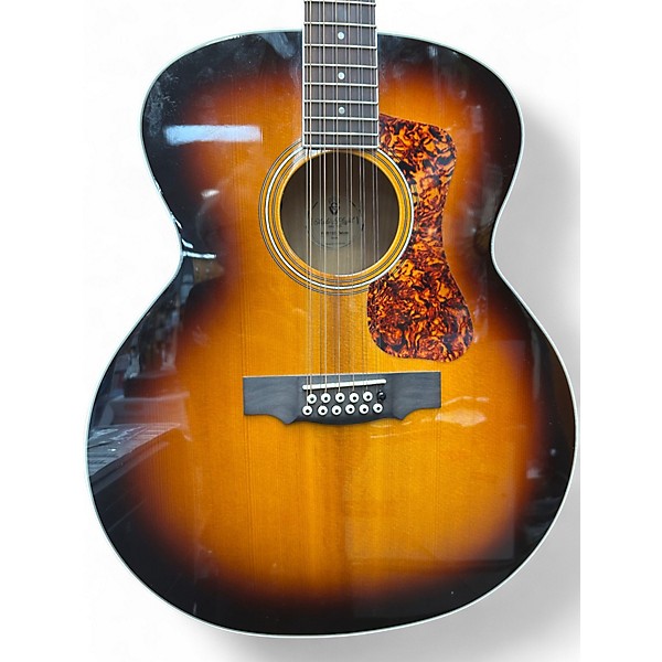 Used Guild F2512E Deluxe Tobacco Burst 12 String Acoustic Electric Guitar