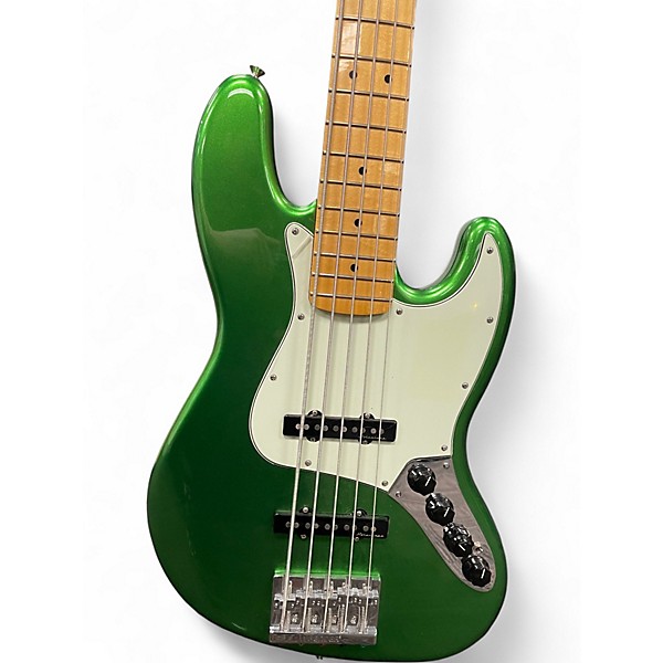 Used Fender Player Plus Jazz Bass V Green Electric Bass Guitar