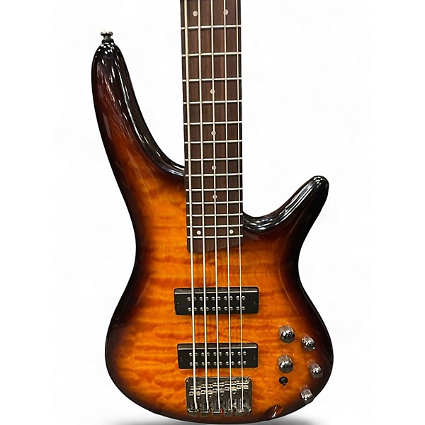 Used Ibanez SR405 5 String 2 Color Sunburst Electric Bass Guitar