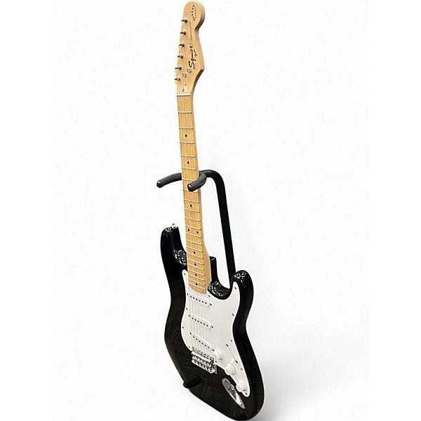 Used Squier Bullet Stratocaster Black and White Solid Body Electric Guitar