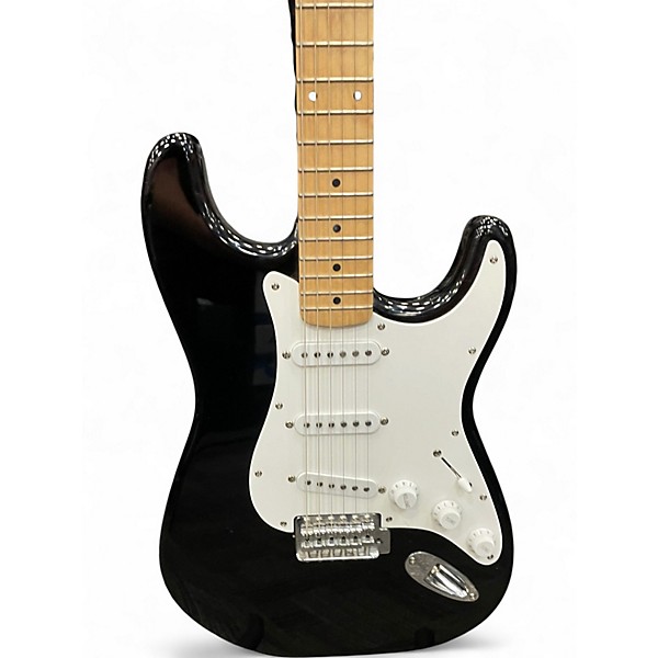 Used Squier Bullet Stratocaster Black and White Solid Body Electric Guitar