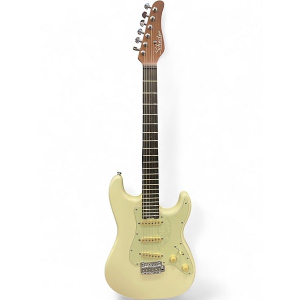 Used Schecter Guitar Research nick johnston traditional Olympic White Solid Body Electric Guitar