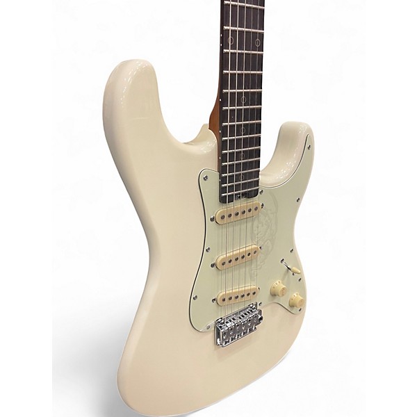 Used Schecter Guitar Research nick johnston traditional Olympic White Solid Body Electric Guitar